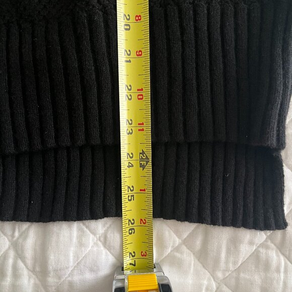 Everlane Black Recycled Cashmere Stroopwafel Turtleneck Sweater Sz Small - Picture 6 of 9